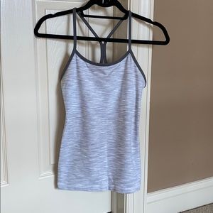 Light grey lululemon workout tank top